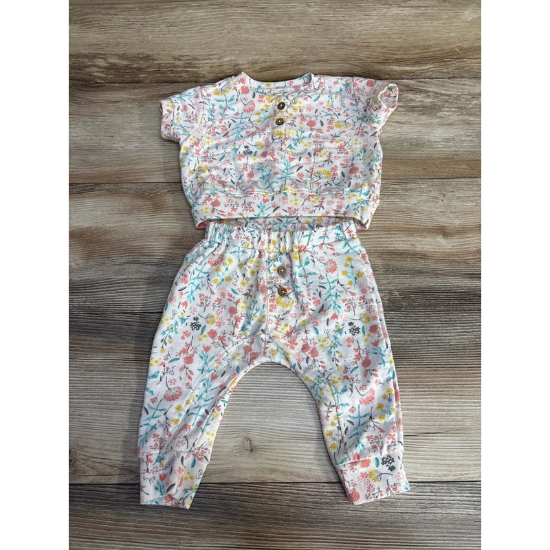 Jessica Simpson 2pc Floral Shirt & Pants White sz 3-6m White 3m