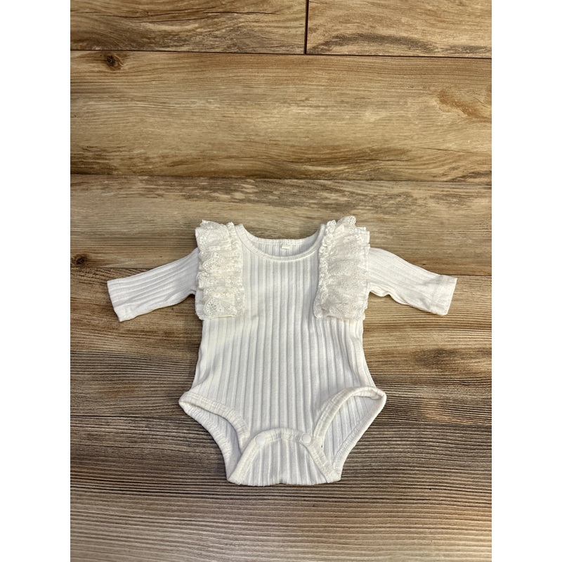 Lace Ruffle Bodysuit White sz Newborn White Newborn
