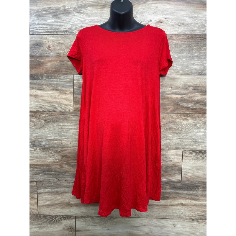 Mittoshop Relaxed Dress Red sz Small Red Maternity Small