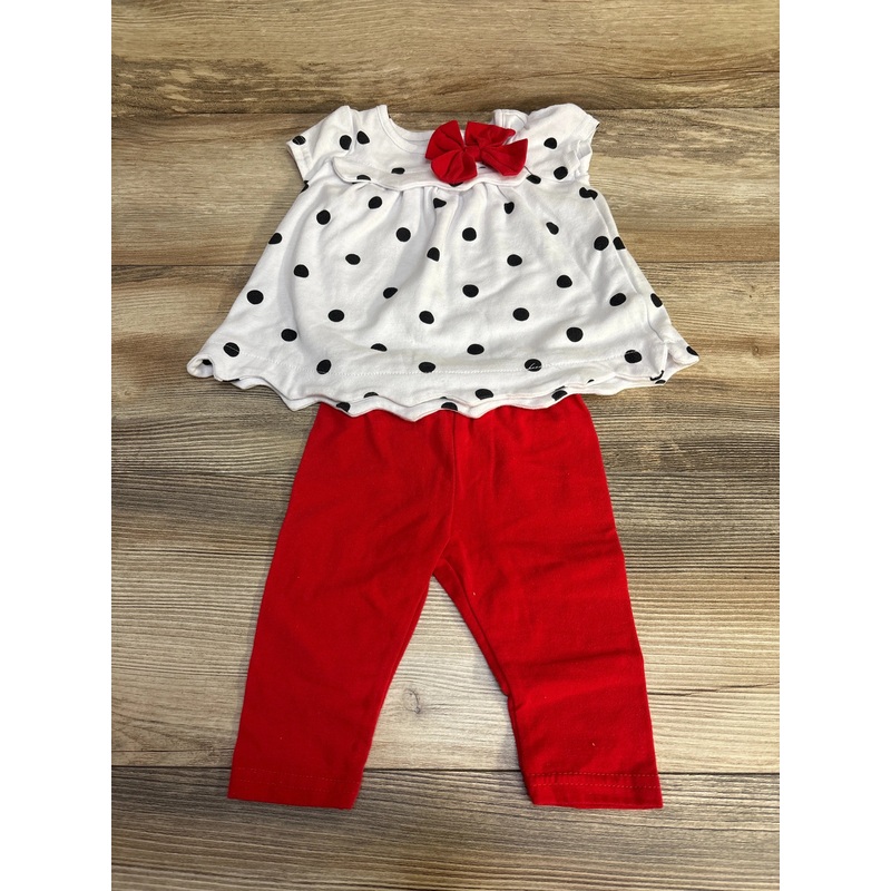 Nannette Kids 2pc Polka Dot Top & Leggings White sz 12m White 12m