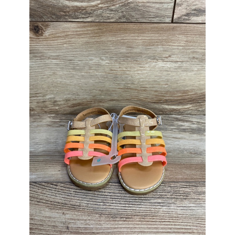 NEW Cat & Jack Glitter Shanel Fisherman Sandals sz 8c