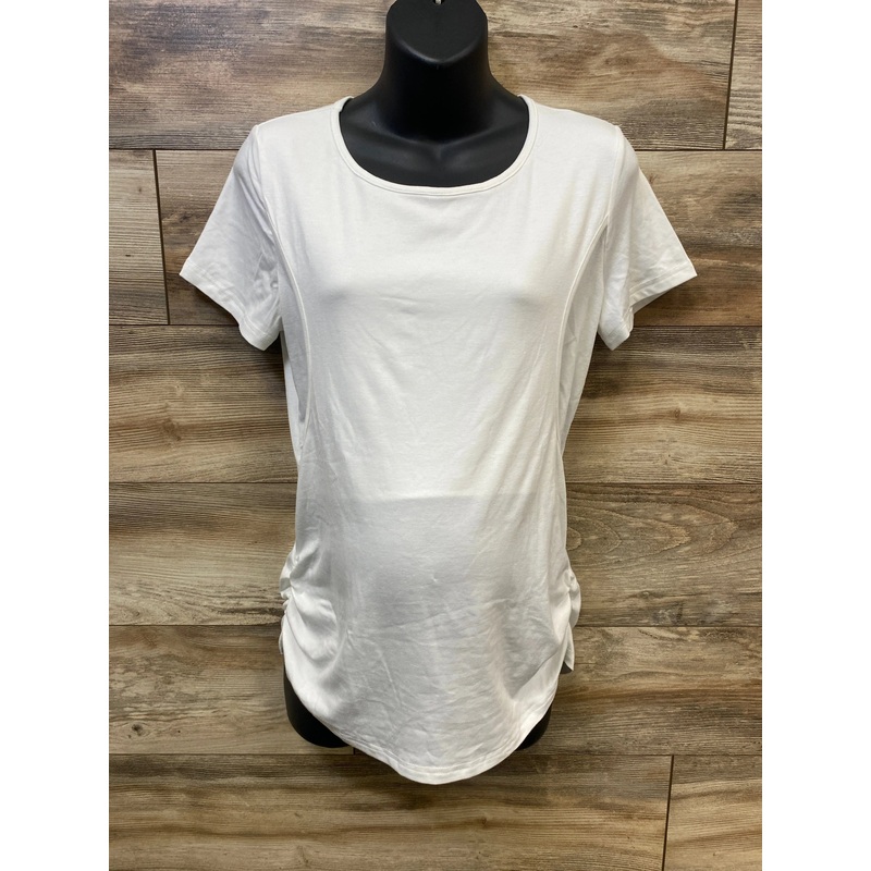NEW Ficerd Maternity Nursing Shirt White sz Large White Maternity Large