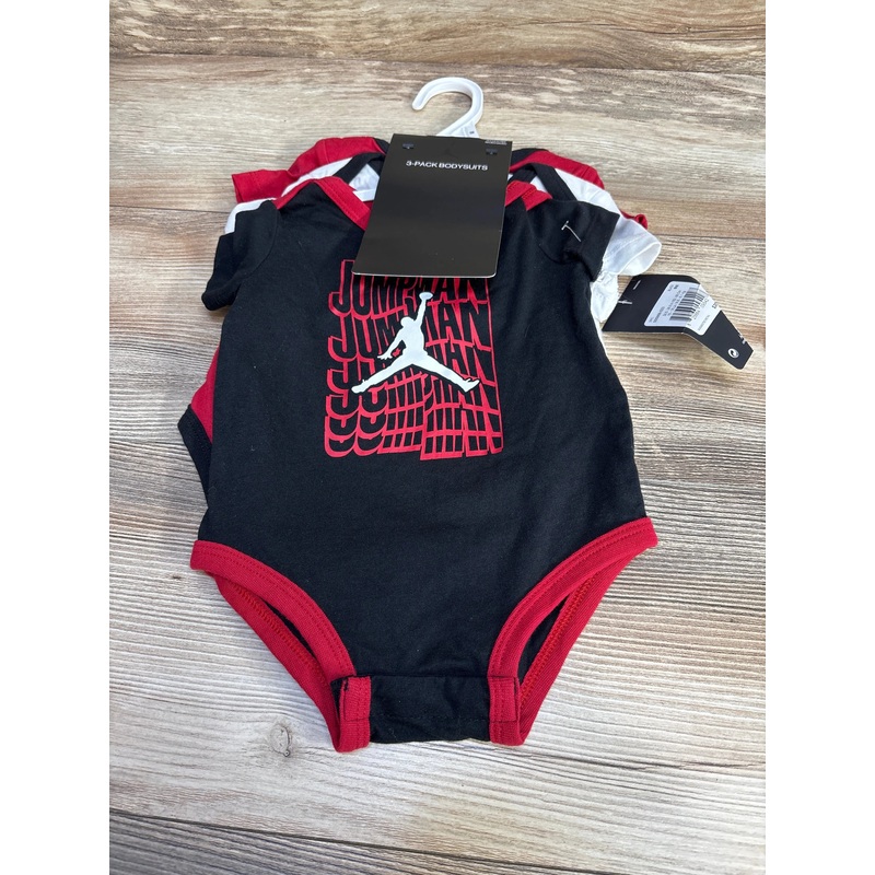 NEW Jordan 3pk Short Sleeve Bodysuits Red sz 6m Multicolor 6m
