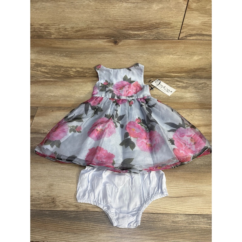 NEW Pippa & Julie 2pc Floral Dress & Bloomers Blue sz 24m Blue 24m