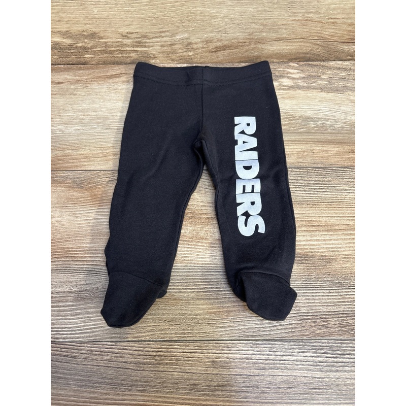 NFL Raiders Footed Pants Black sz 0-3m Black Newborn