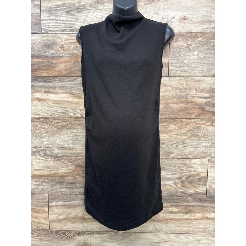 Old Navy Mock Neck Dress Black sz Medium Black Maternity Medium