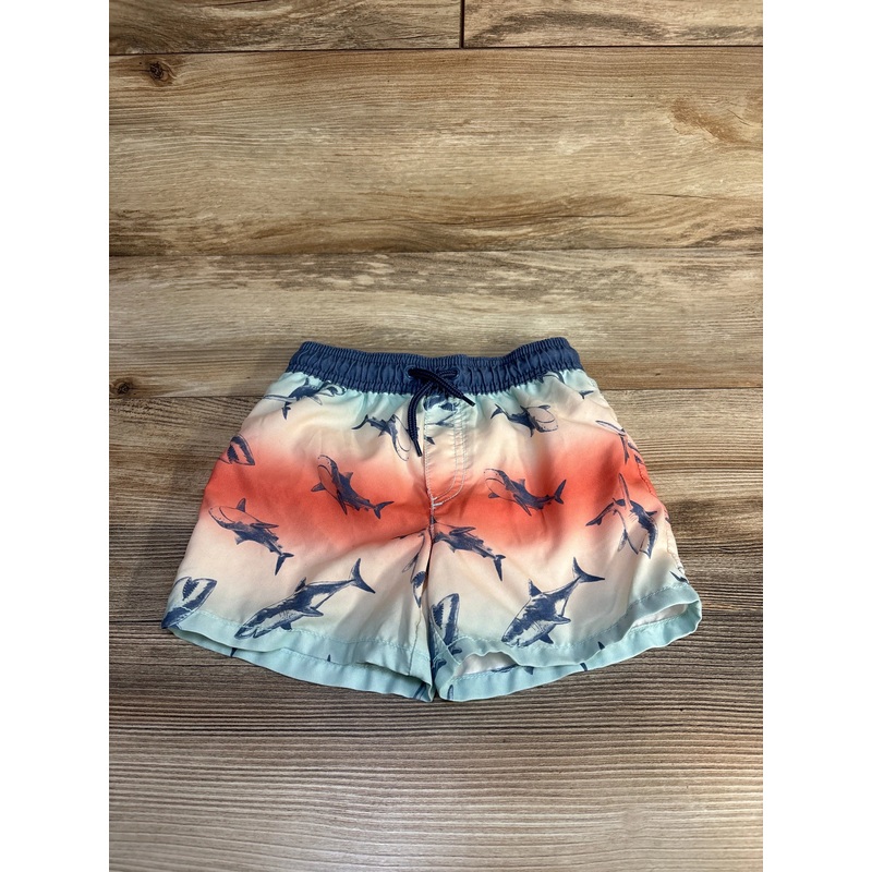 Oshkosh Shark Print Swim Trunks sz 3T Multicolor 3T