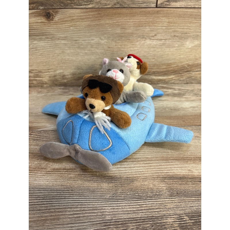Unipak Designs Airplane & Finger Puppets 10″