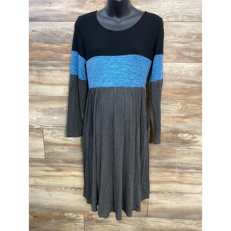 Bearsland Colorblock Dress Black sz Medium Black Maternity Medium