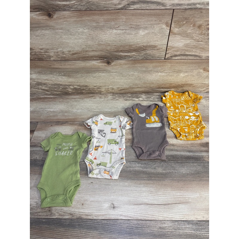 Carter’s 4pk Short Sleeve Bodysuits sz Preemie Multicolor Preemie