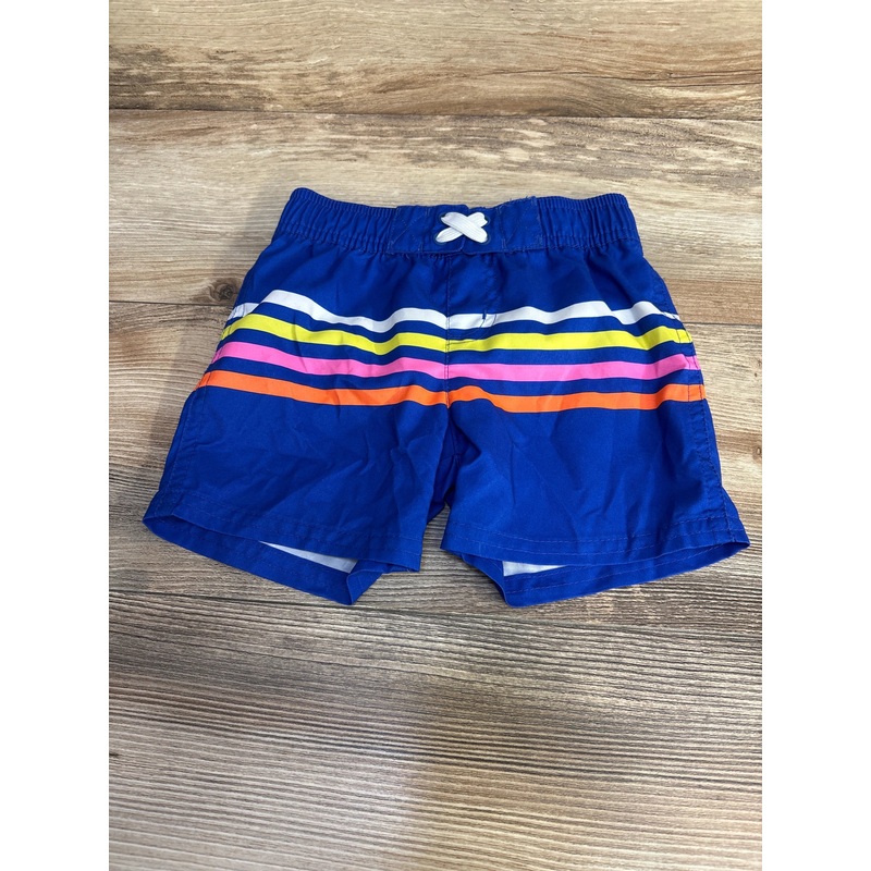 Cat & Jack Striped Swim Trunks Blue sz 3T Blue 3T