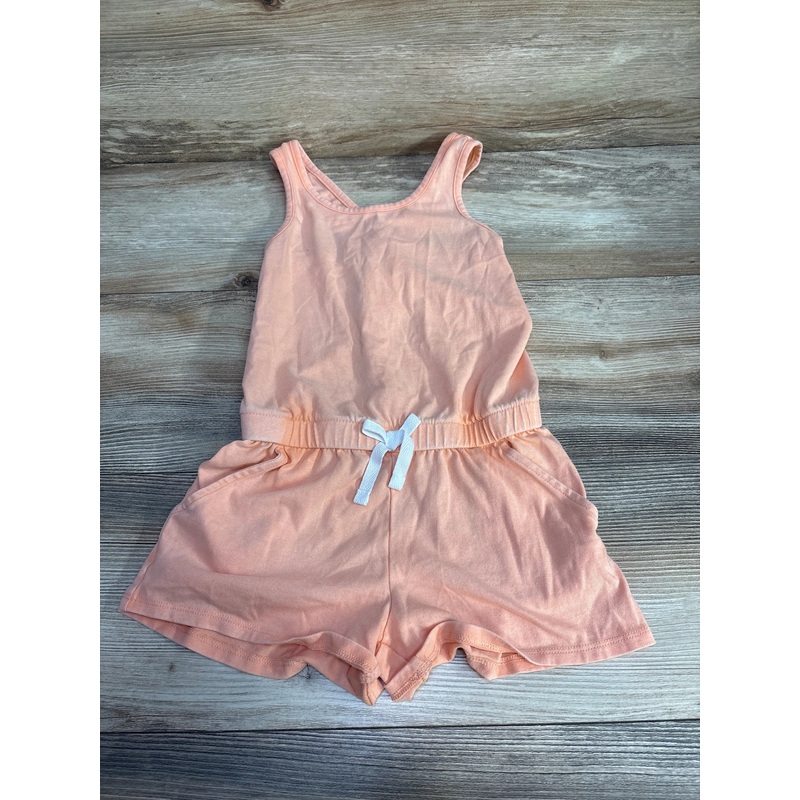 Cat & Jack Tank Romper Peach sz 4-5T Peach 4T