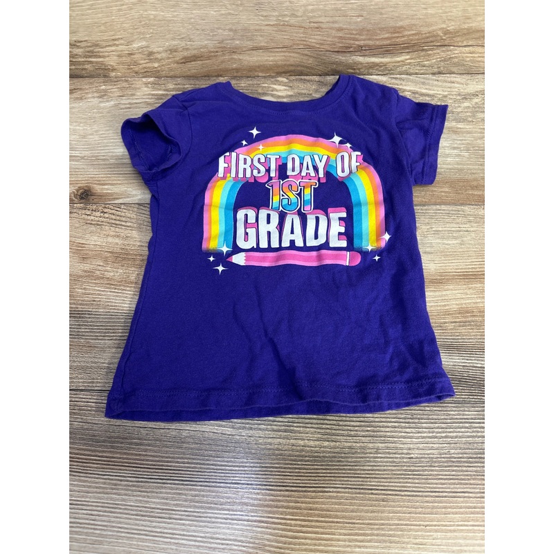 Children’s Place First Day Of 1st Grade Shirt Purple sz 4T Purple 4T