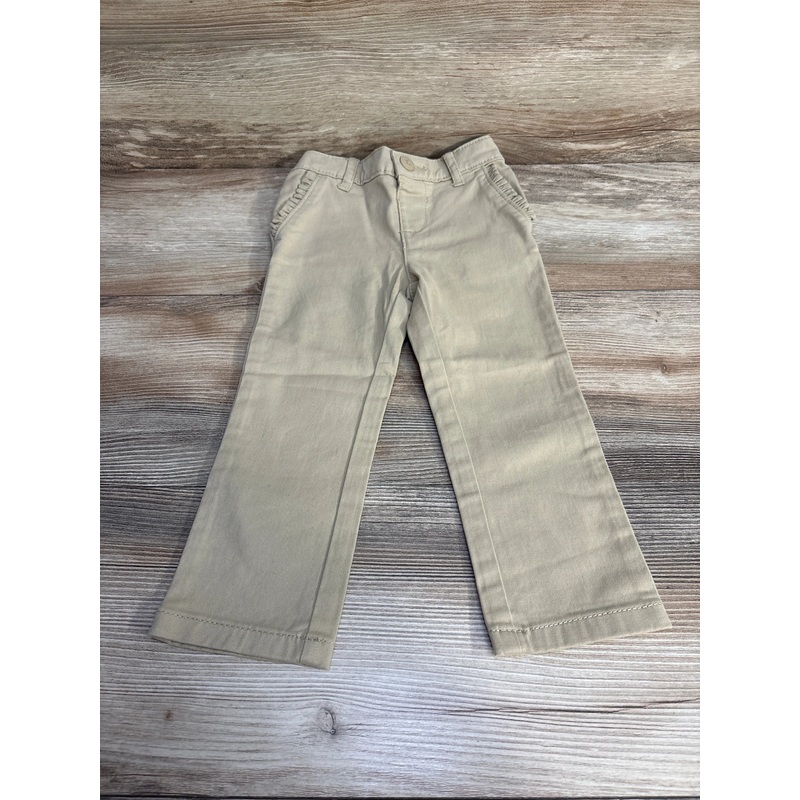 Children’s Place Ruffle Uniform Pants Sand sz 2T Khaki 2T