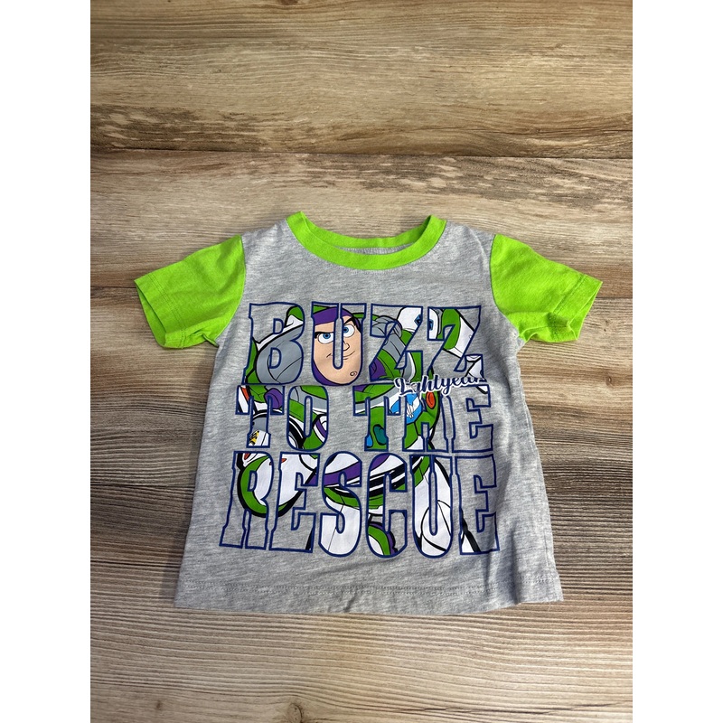 Disney Toy Story Buzz Light Year Shirt Green/Grey sz 2T Green 2T