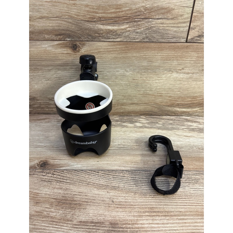 Dreambaby 2pc Stoller Hook & Bottle Holder Black