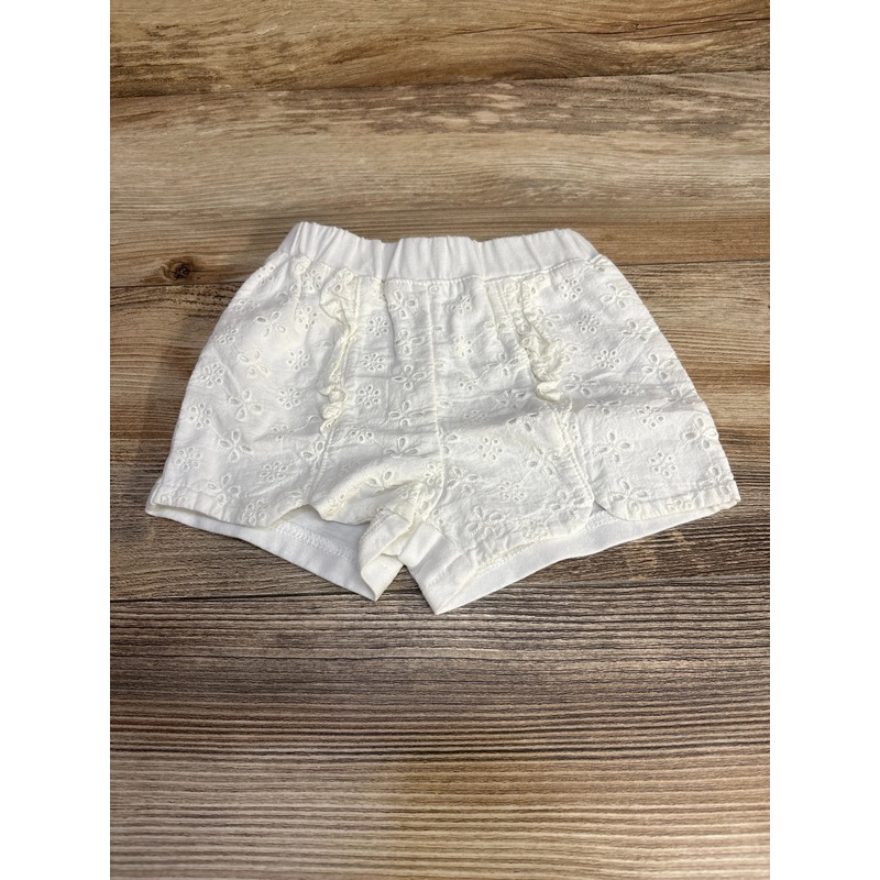 First Impressions Eyelet Shorts White sz 3-6m White 3m