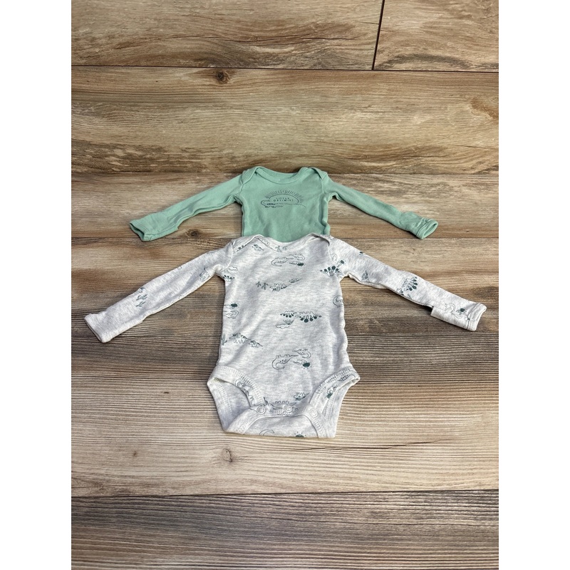 Just One You 2pk Dinosaur Bodysuits Green/Grey sz Newborn Green Newborn