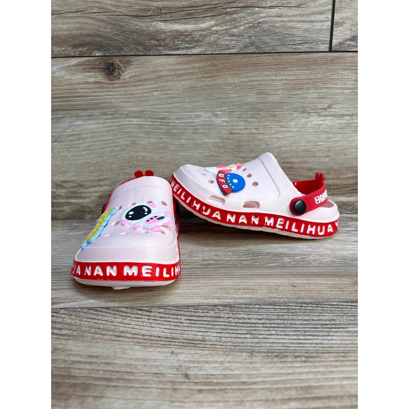 JUXI Garden Clog Cartoon Slides Pink sz 9c