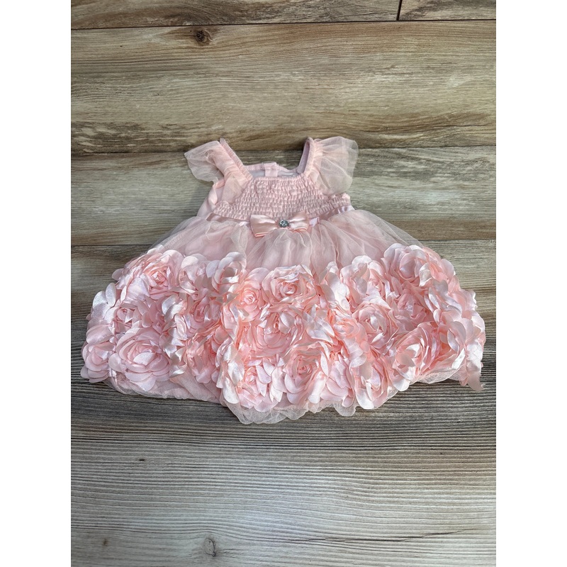 Nannette Baby Smocked Rosette Dress Pink sz 18m Pink 18m