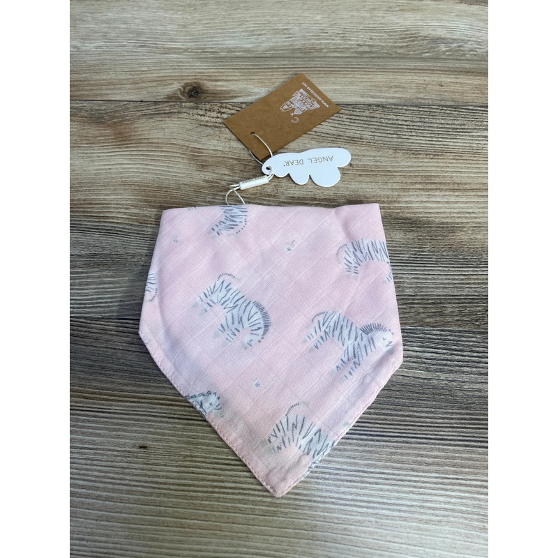 NEW Angel Dear Zebra Bandana Bib Pink