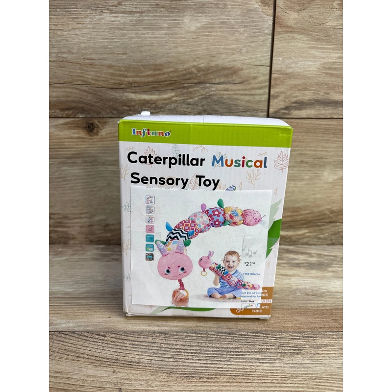 NEW Infinno Baby Caterpillar Musical Sensory Toy, Pink