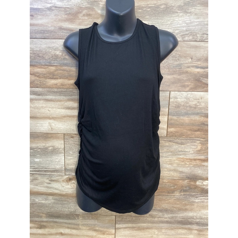 NEW Neer Ribbed Ruched Shirt Black sz Medium Black Maternity Medium