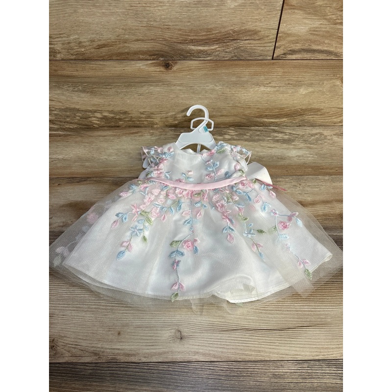 NEW Rare Editions Embroidered Dress & Bloomers White sz 3-6m White 3m