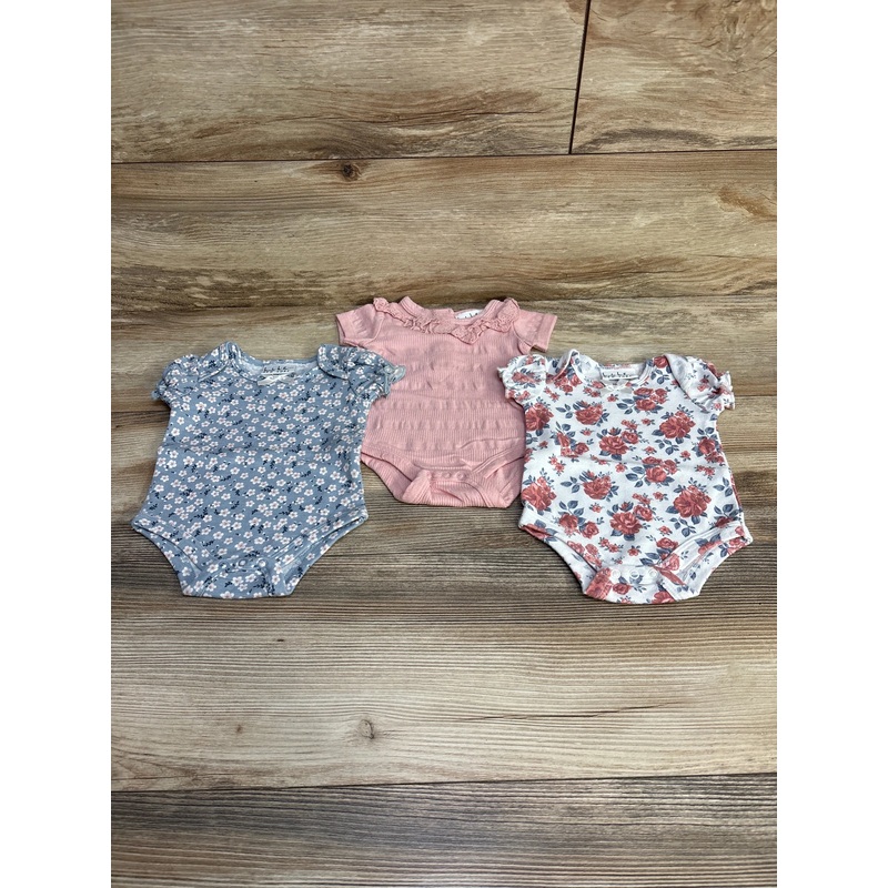 Nicole Miller 3pk Short Sleeve Bodysuits Pink sz 0-3m Multicolor Newborn