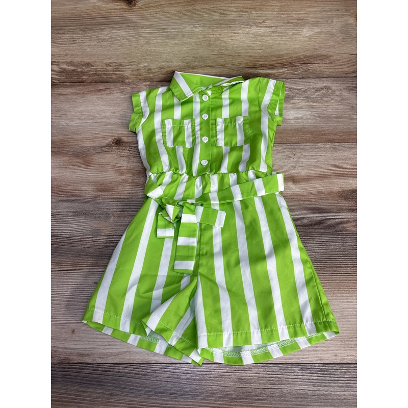 Shein Striped Romper Green sz 2-3T Green 2T