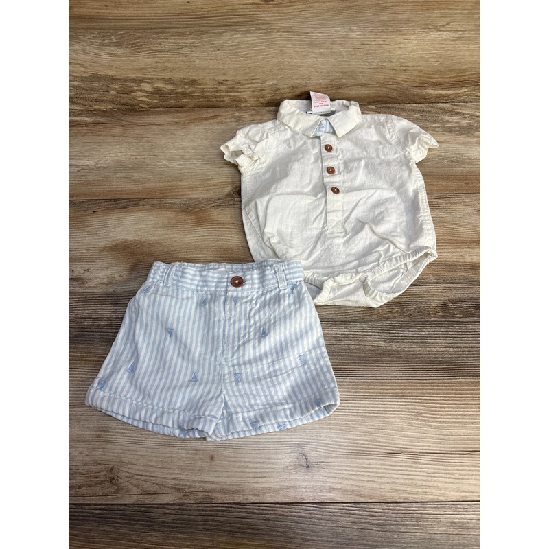 Tommy Bahama 2pc Bodysuit & Shorts White sz 3-6m White 3m