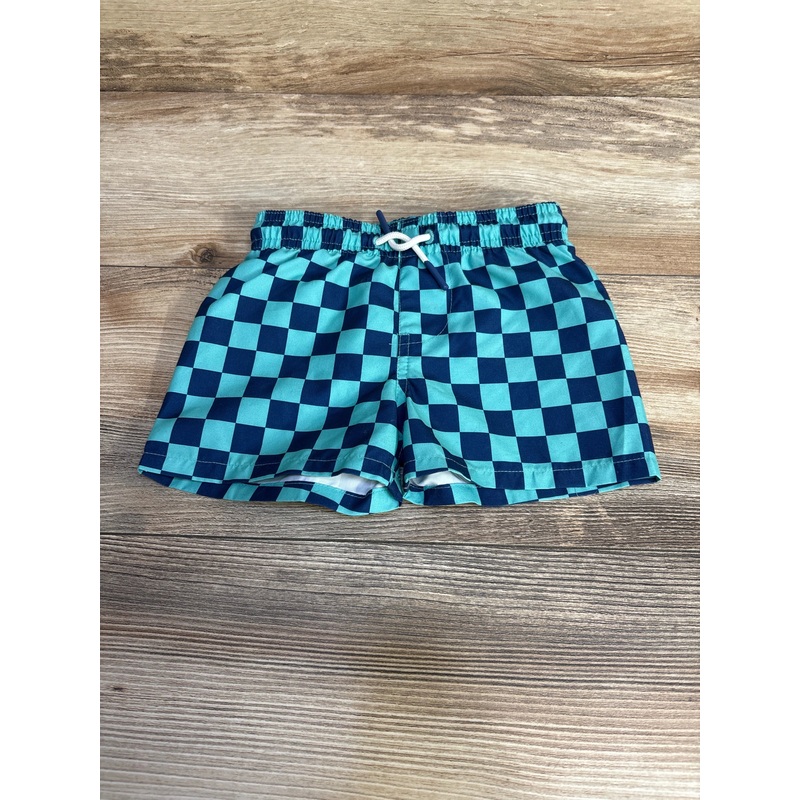 Cat & Jack Checkered Swim Trunks Navy sz 3-6m Navy 3m