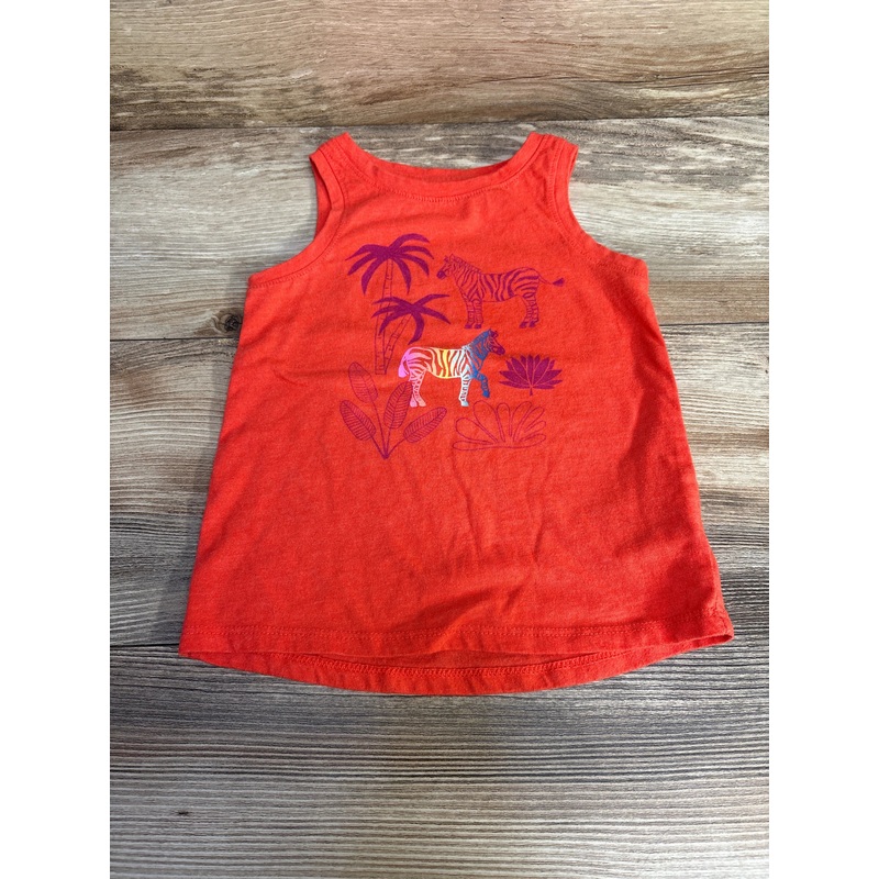 Cat & Jack Zebra Tank Top Red sz 2T Red 2T