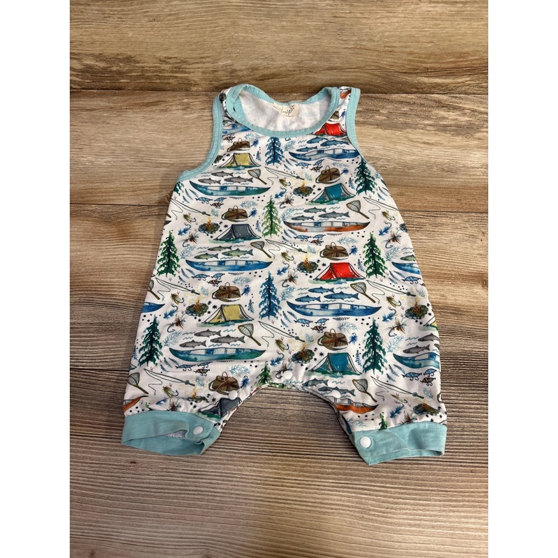 Charlotte & James Co Camping Romper White sz 3-6m White 3m