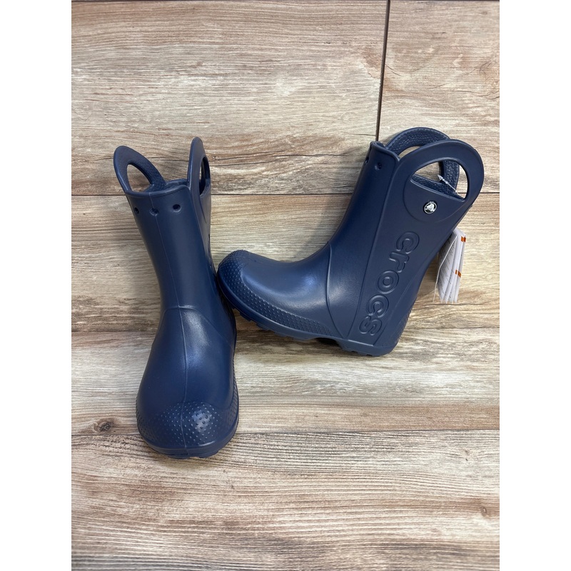 Crocs Handle-It Rain Boots Navy sz 2Y