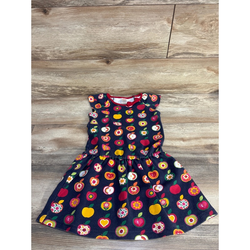 Gymboree Apple Print Dress Navy sz 5T Navy 5T