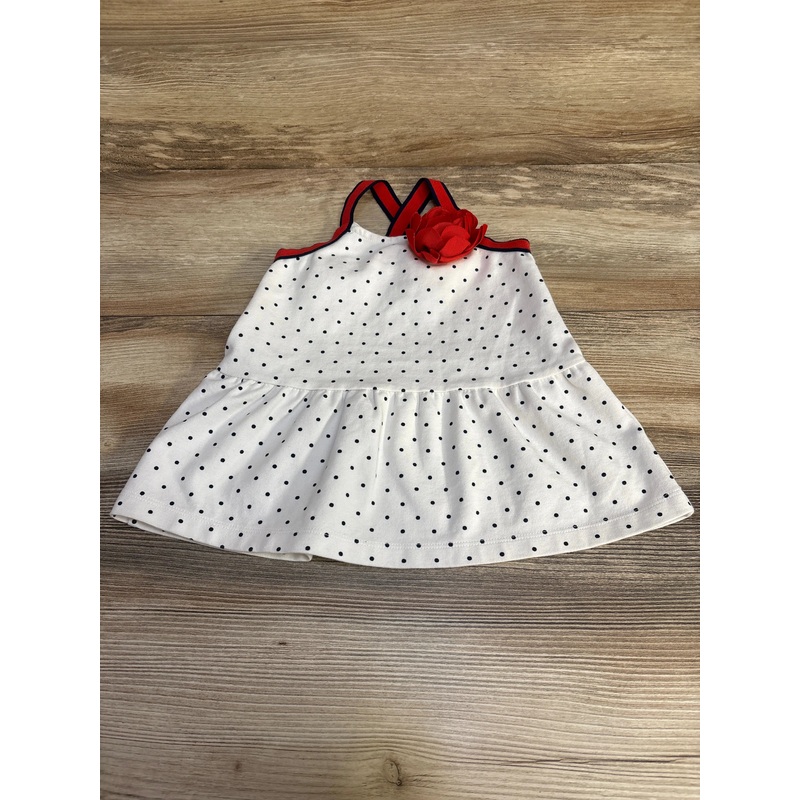 Janie and Jack Dot Ponte Dress White sz 6-12m White 6m