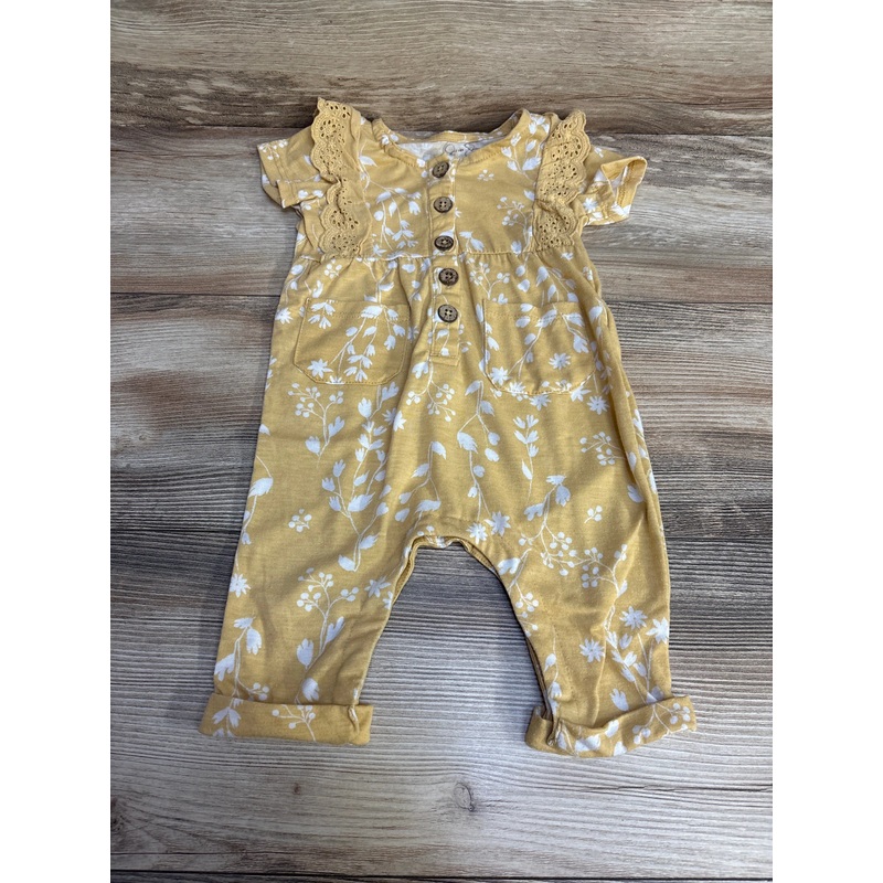 Jessica Simpson Floral Romper Yellow sz 3-6m Yellow 3m