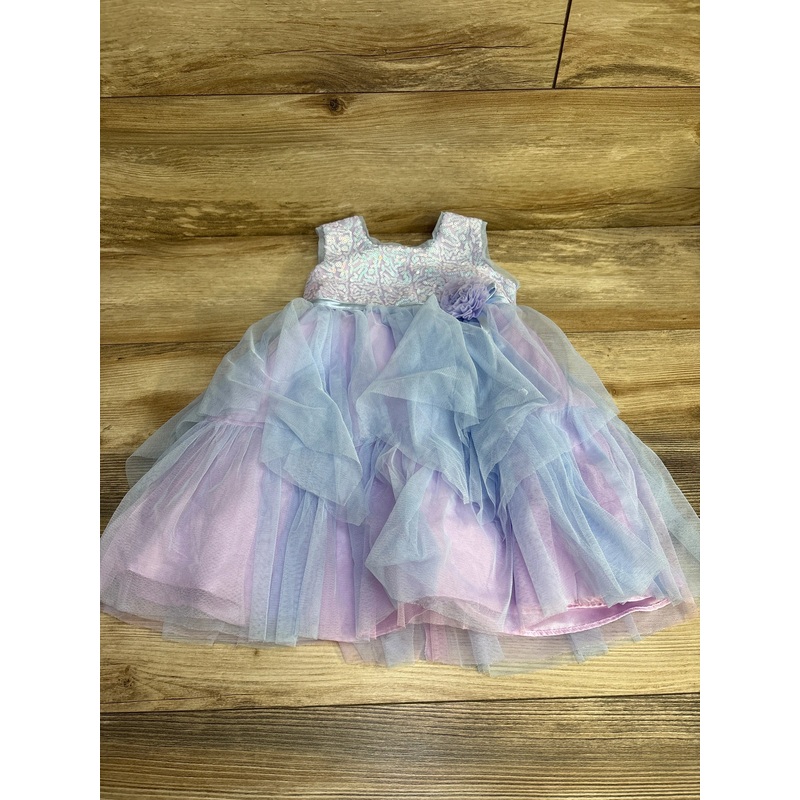 Jona Michelle Tiered Tulle Dress Purple/Blue sz 2T Blue 2T