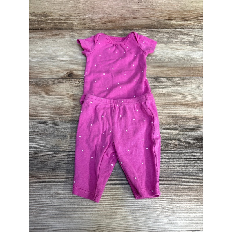 Just One You 2pc Polka Dot Bodysuit & Pants Pink sz Newborn Pink Newborn
