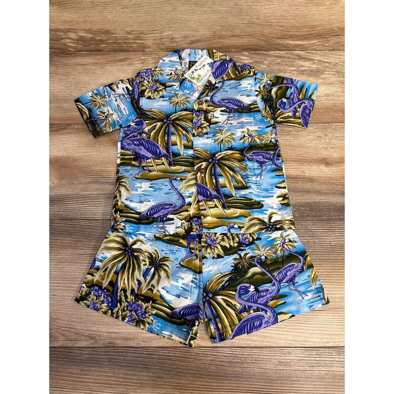 NEW Aloha Fashion Hawaiian Fashion 2pc Shirt & Shorts Set Blue sz 12m Blue 12m