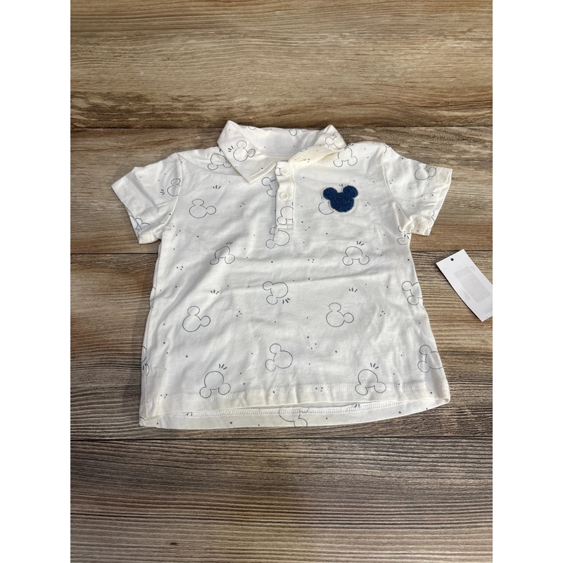 NEW Disney Junior Mickey Mouse Polo Shirt White sz 12m White 12m