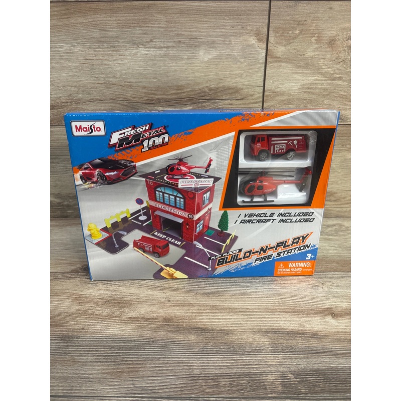 NEW Maisto Build-N-Play Fire Station