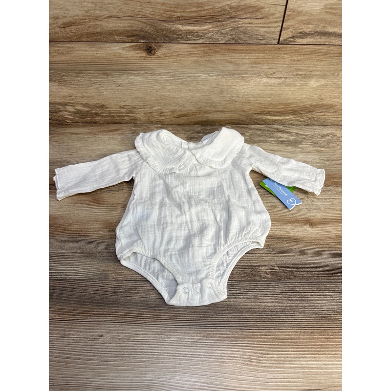 NEW Mon Caramel Long Sleeve Romper White sz 3-6m White 3m