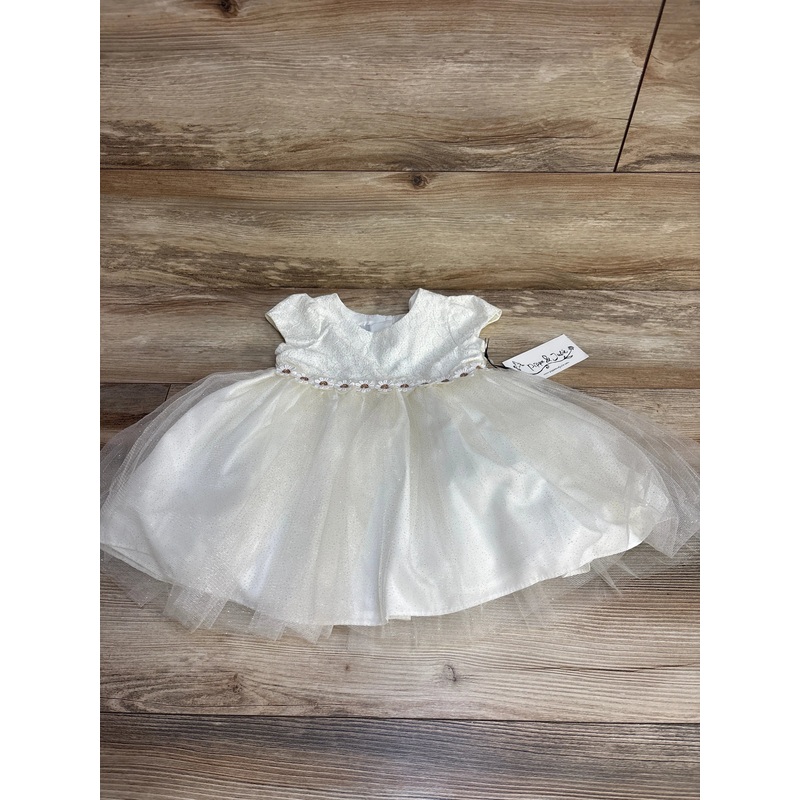 NEW Pippa & Julie Floral Tulle Overlay Dress White sz 24m White 24m