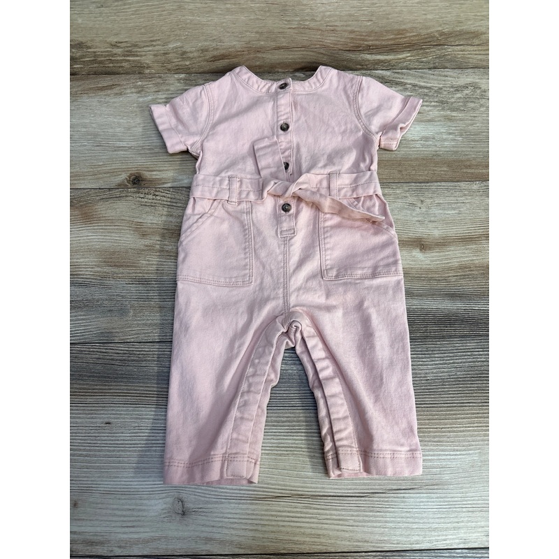Old Navy Canvas Belted Utility Jumpsuit Pink sz 3-6m Pink 3m