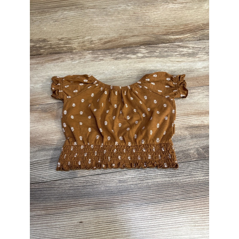 Old Navy Floral Smocked Top Brown sz 12-18m Brown 12m
