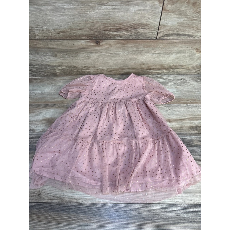 Baby Gap Metallic Star Tulle Tiered Dress Pink sz 4T Pink 4T