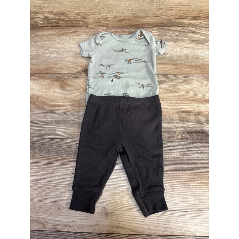 Carter’s 2pc Airplane Print Bodysuit & Pants Green sz 3m Green 3m