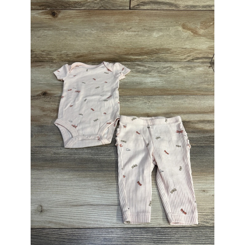 Carter’s 2pc Dragonfly Print Bodysuit & Pants Pink sz 3m Pink 3m
